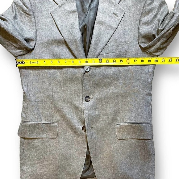 Harold Powell Vintage Blazer Green Silk Wool Blend Academia Size 40 Reg - Picture 5 of 11